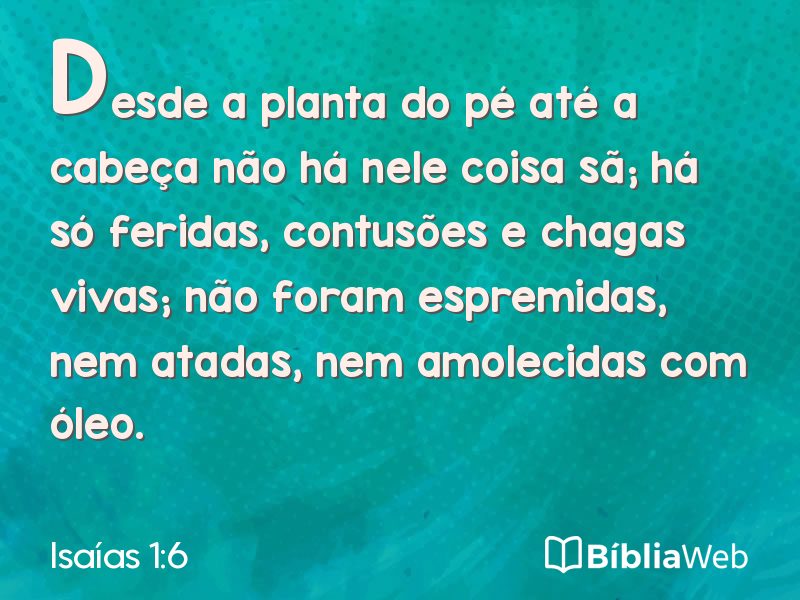 Isaías 1:6 em imagem para compartilhar