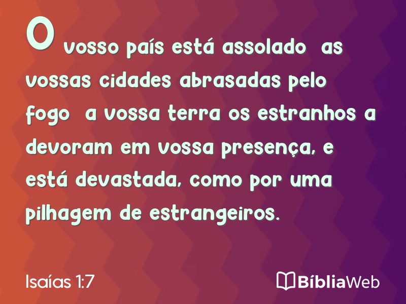 Isaías 1:7 em imagem para compartilhar