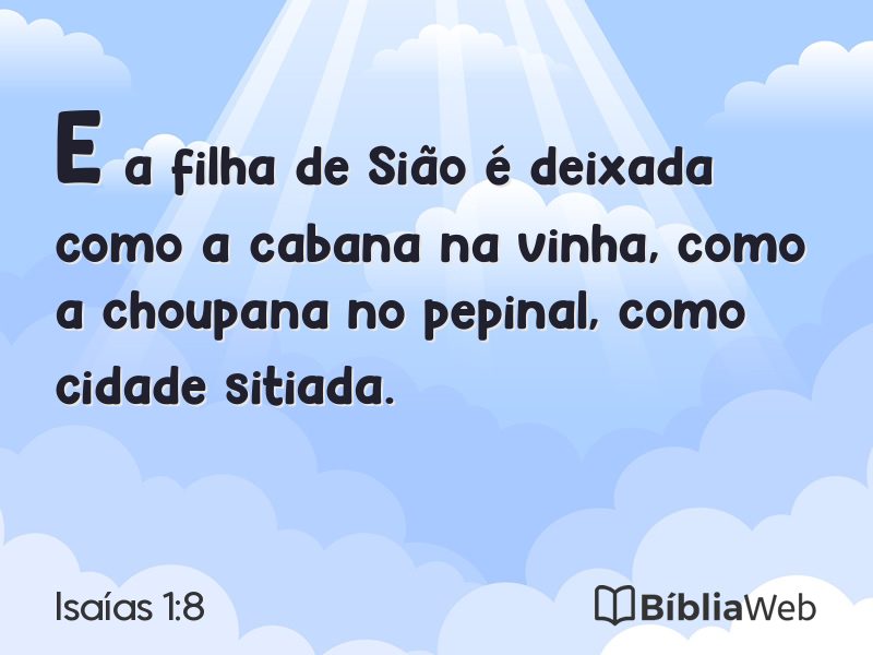 Isaías 1:8 em imagem para compartilhar