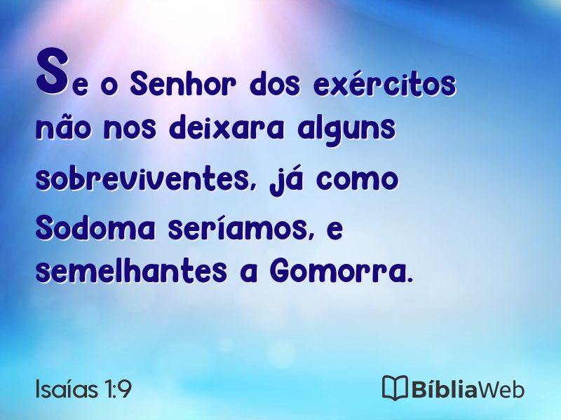 Isaías 1:9 em imagem para compartilhar