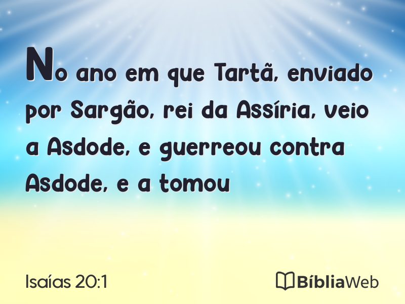 Isaías 20:1 em imagem para compartilhar