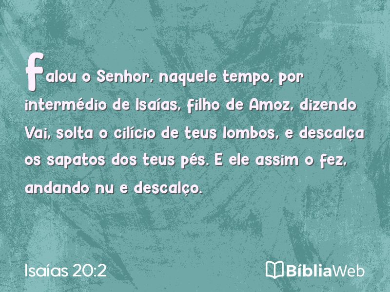 Isaías 20:2 em imagem para compartilhar
