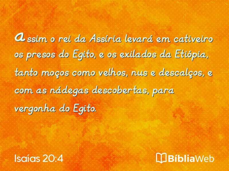 Isaías 20:4 em imagem para compartilhar