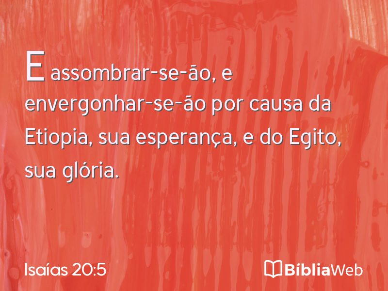 Isaías 20:5 em imagem para compartilhar