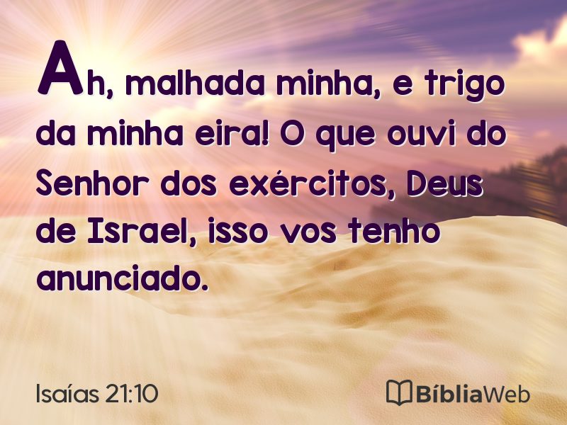 Isaías 21:10 em imagem para compartilhar