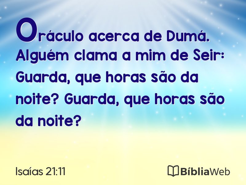 Isaías 21:11 em imagem para compartilhar