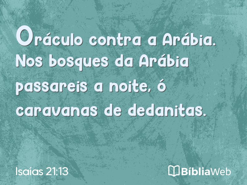 Isaías 21:13 em imagem para compartilhar