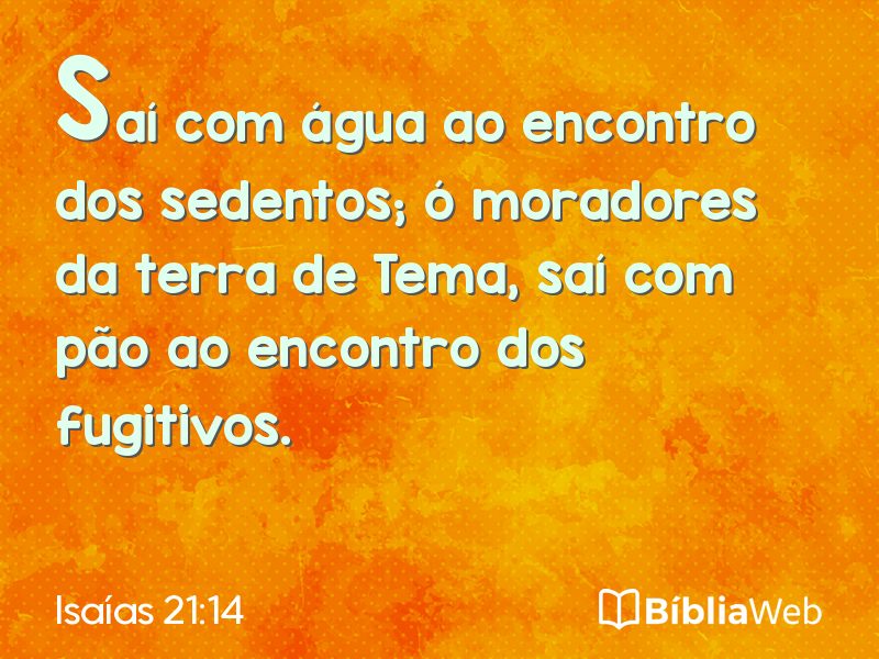 Isaías 21:14 em imagem para compartilhar