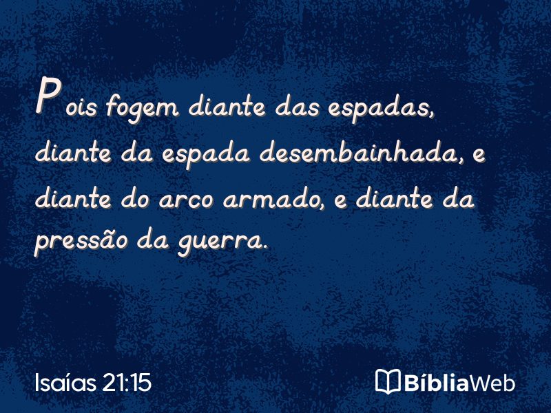 Isaías 21:15 em imagem para compartilhar