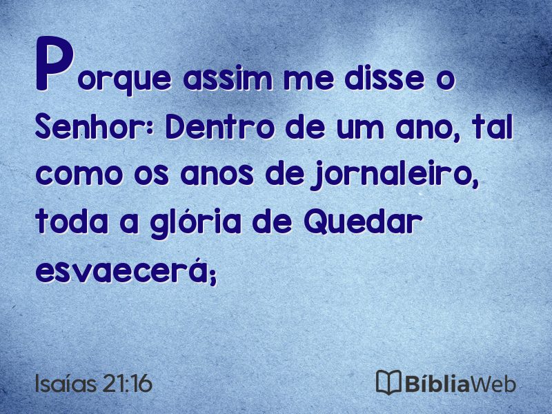 Isaías 21:16 em imagem para compartilhar