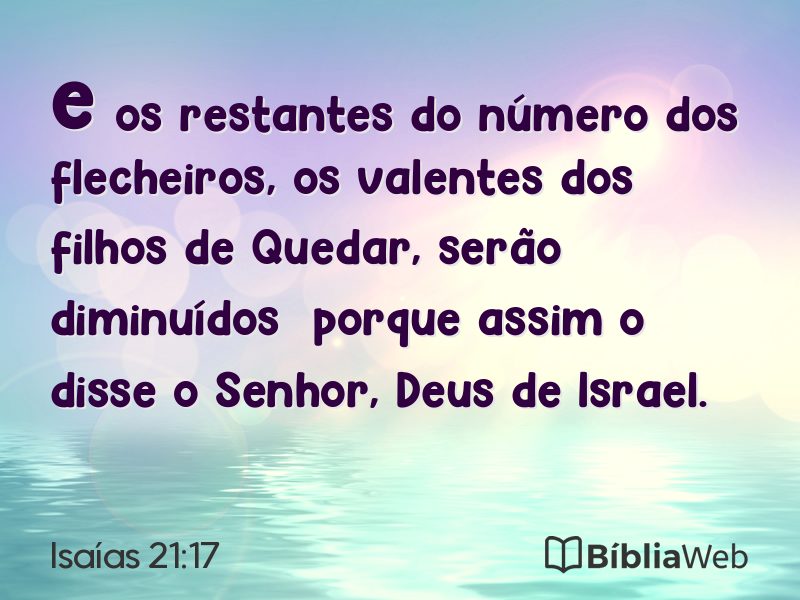 Isaías 21:17 em imagem para compartilhar