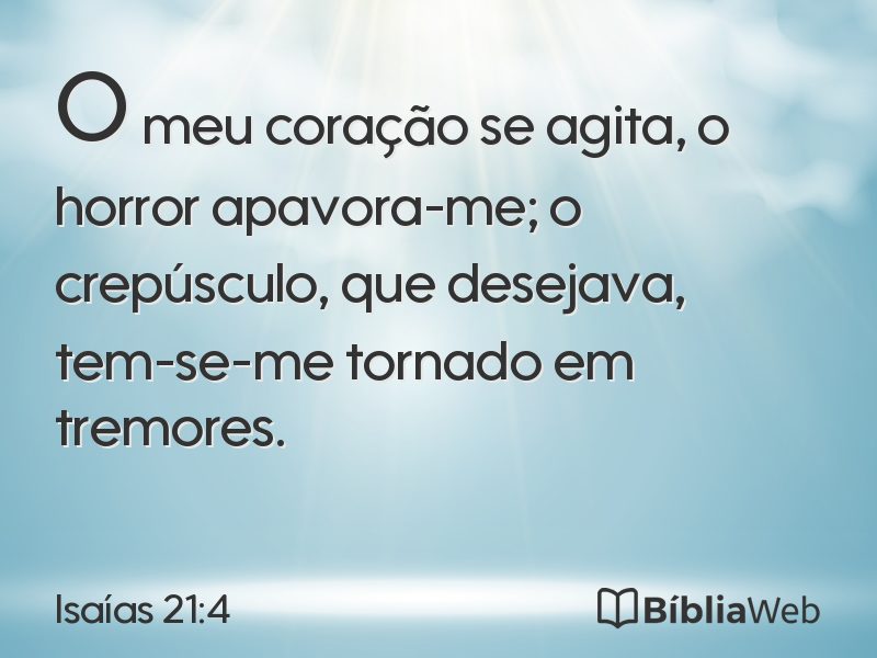 Isaías 21:4 em imagem para compartilhar