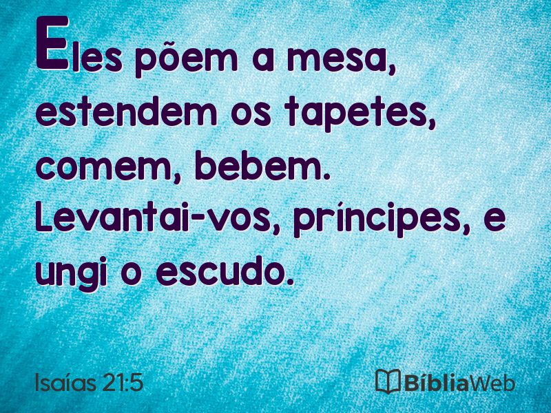 Isaías 21:5 em imagem para compartilhar