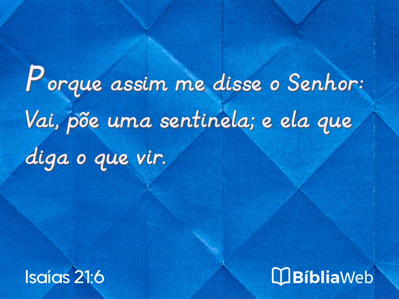 Isaías 21:6 em imagem para compartilhar