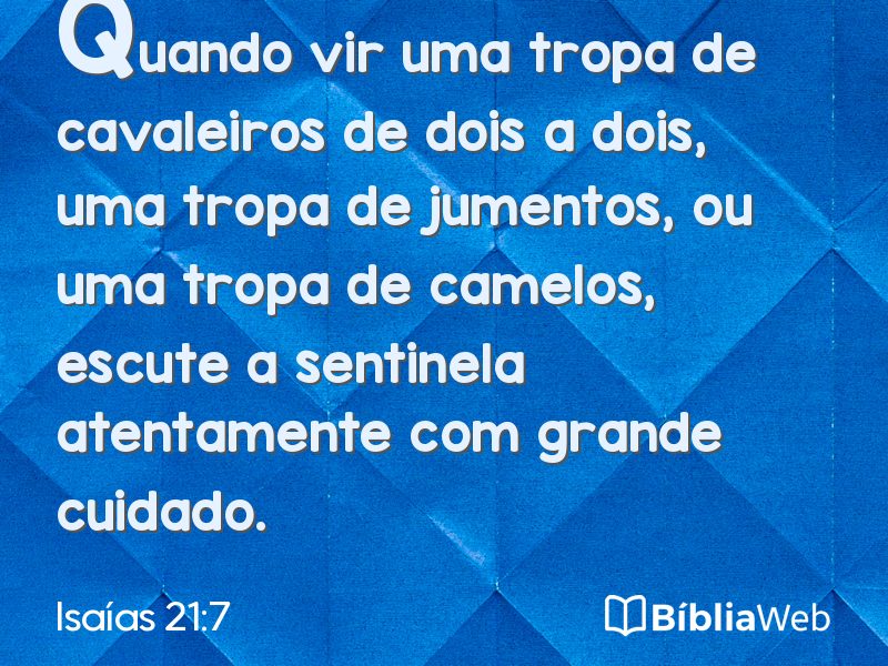 Isaías 21:7 em imagem para compartilhar