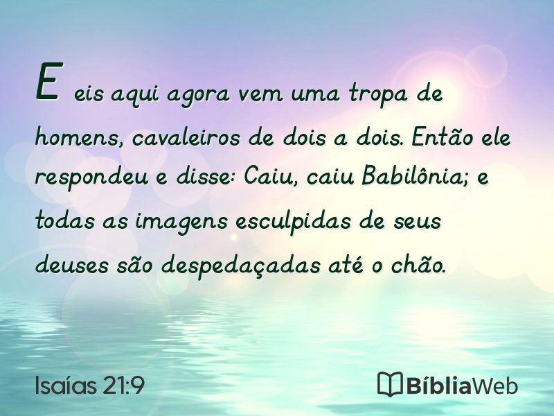 Isaías 21:9 em imagem para compartilhar