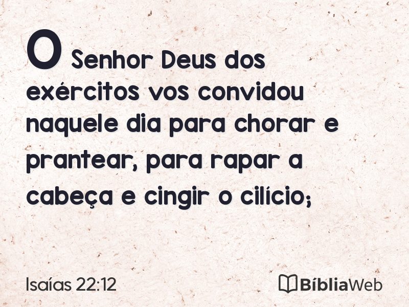 Isaías 22:12 em imagem para compartilhar