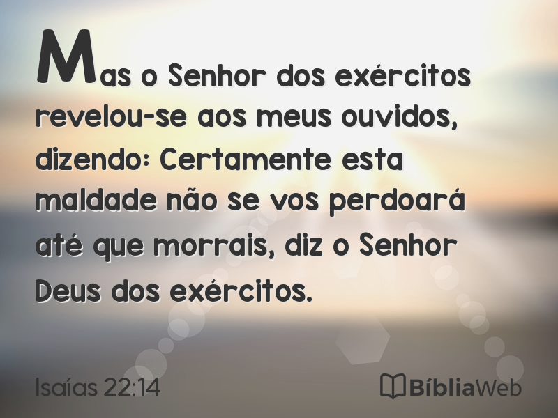Isaías 22:14 em imagem para compartilhar