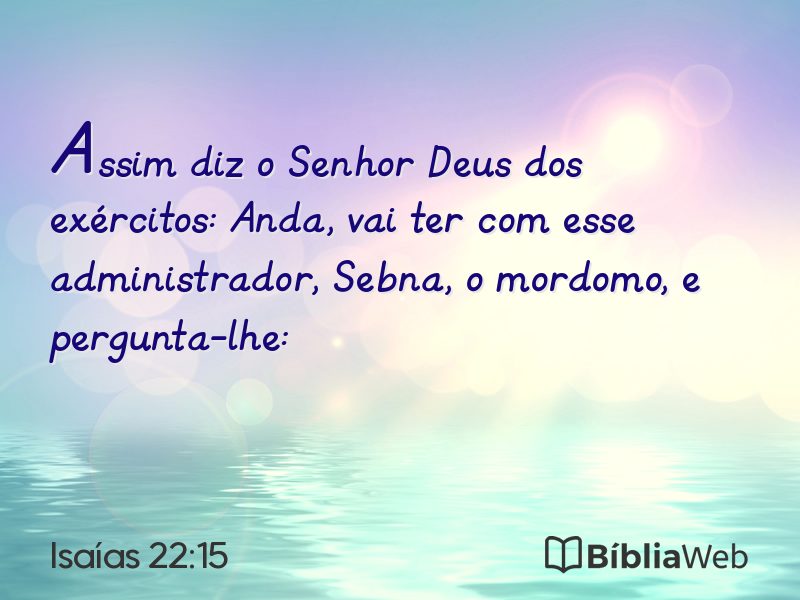 Isaías 22:15 em imagem para compartilhar