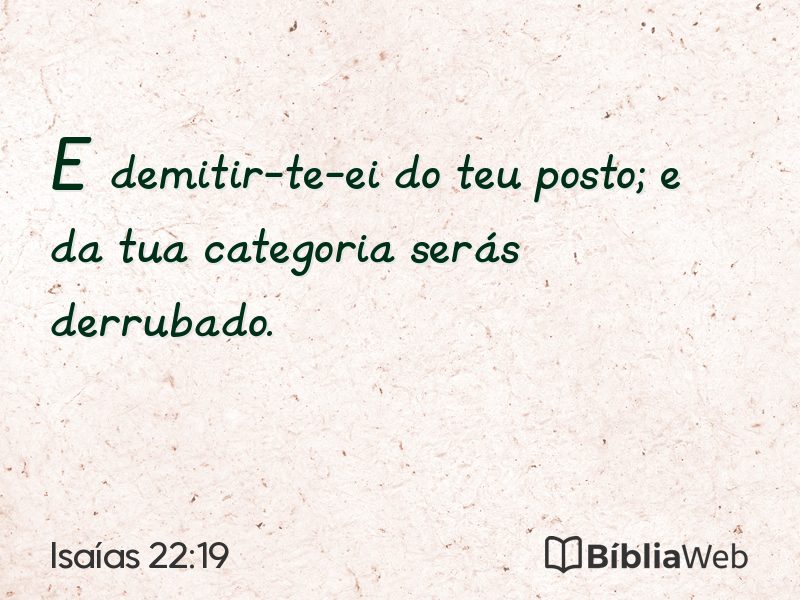 Isaías 22:19 em imagem para compartilhar