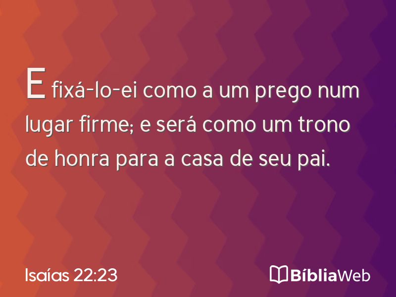 Isaías 22:23 em imagem para compartilhar