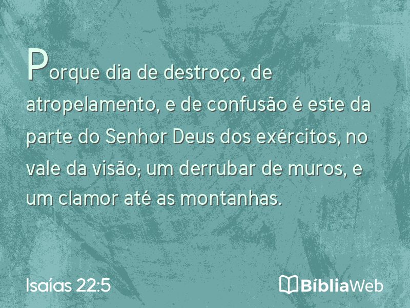 Isaías 22:5 em imagem para compartilhar