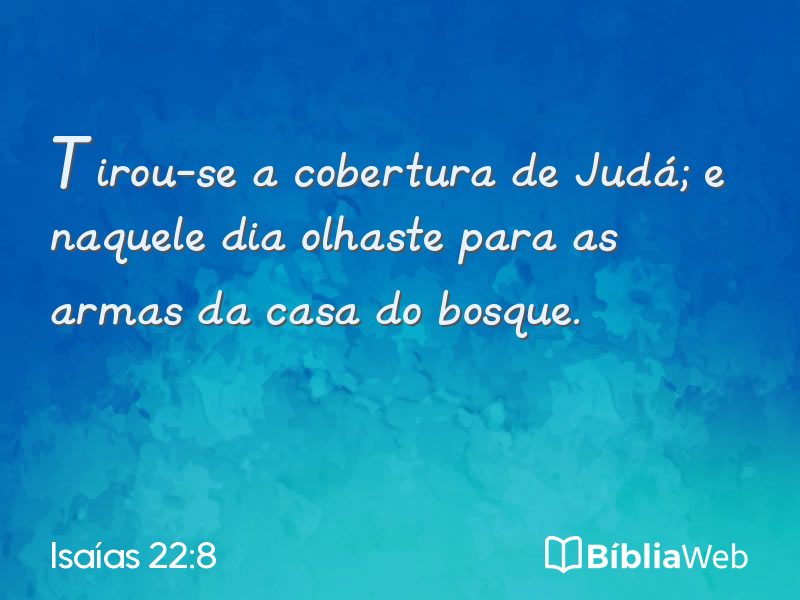 Isaías 22:8 em imagem para compartilhar