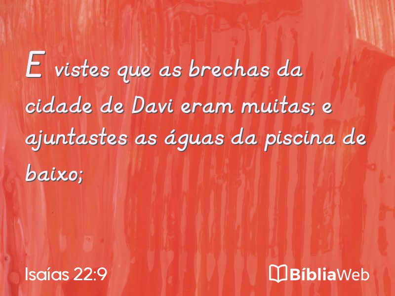 Isaías 22:9 em imagem para compartilhar