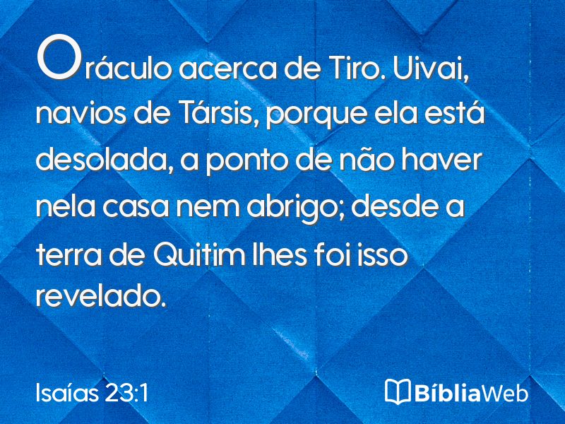 Isaías 23:1 em imagem para compartilhar