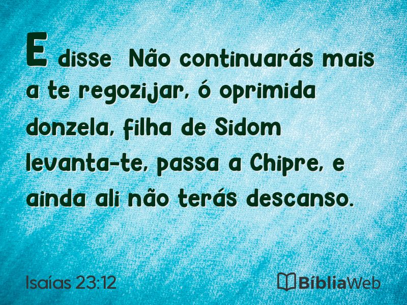 Isaías 23:12 em imagem para compartilhar