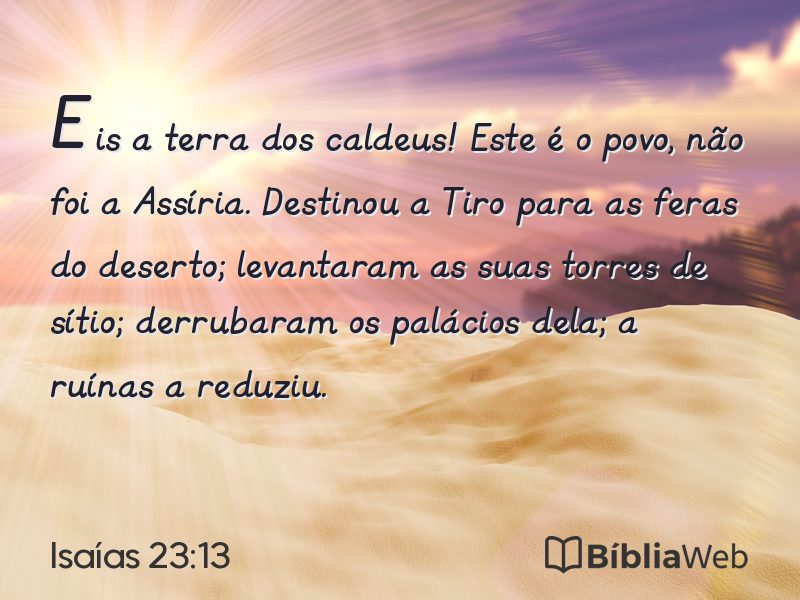 Isaías 23:13 em imagem para compartilhar