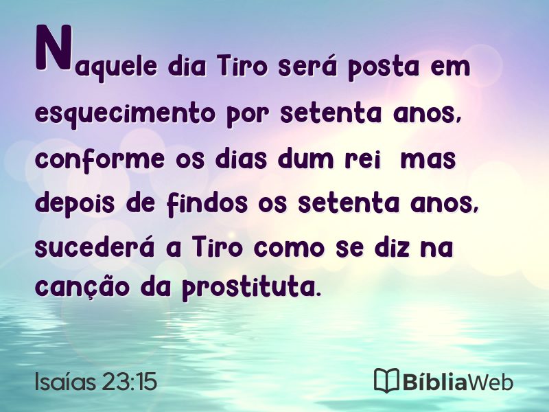 Isaías 23:15 em imagem para compartilhar