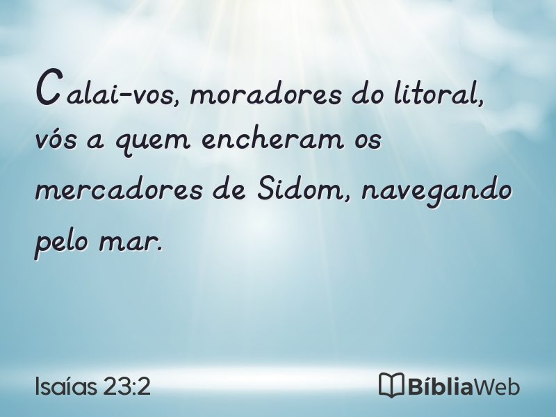 Isaías 23:2 em imagem para compartilhar