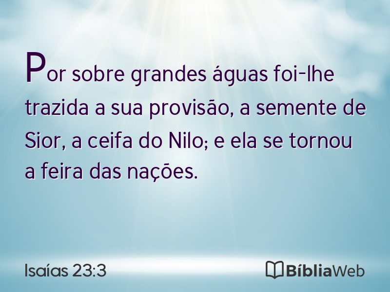 Isaías 23:3 em imagem para compartilhar