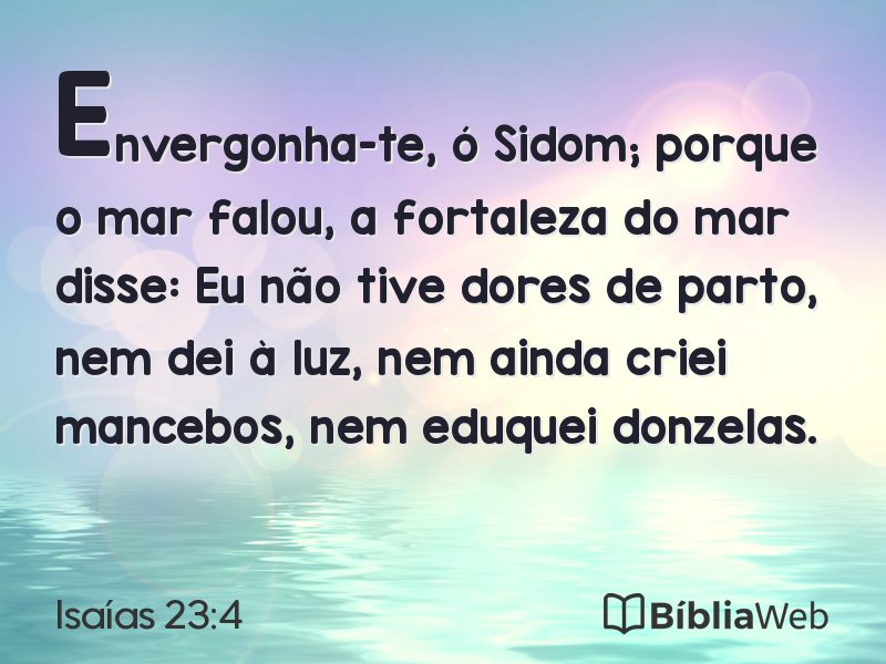 Isaías 23:4 em imagem para compartilhar