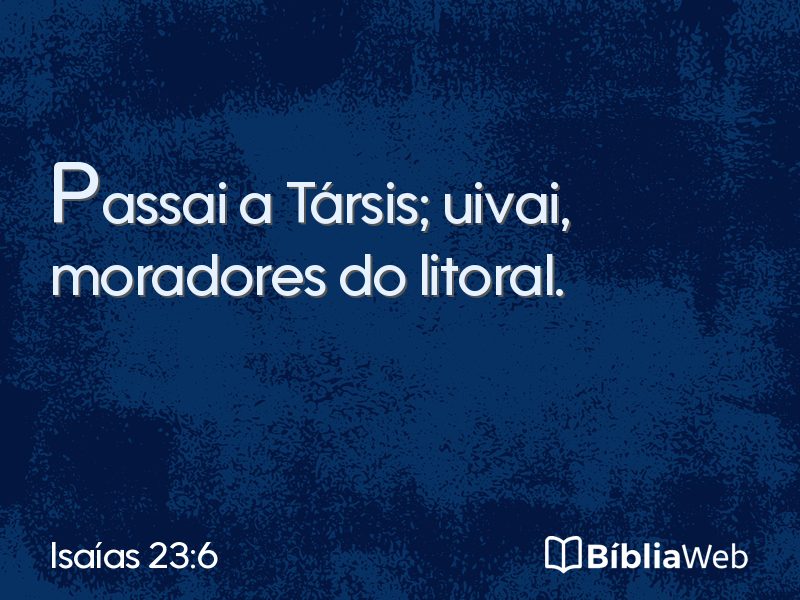 Isaías 23:6 em imagem para compartilhar