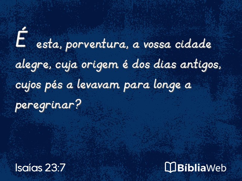 Isaías 23:7 em imagem para compartilhar
