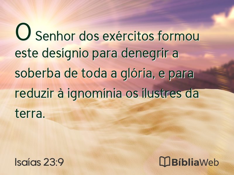Isaías 23:9 em imagem para compartilhar