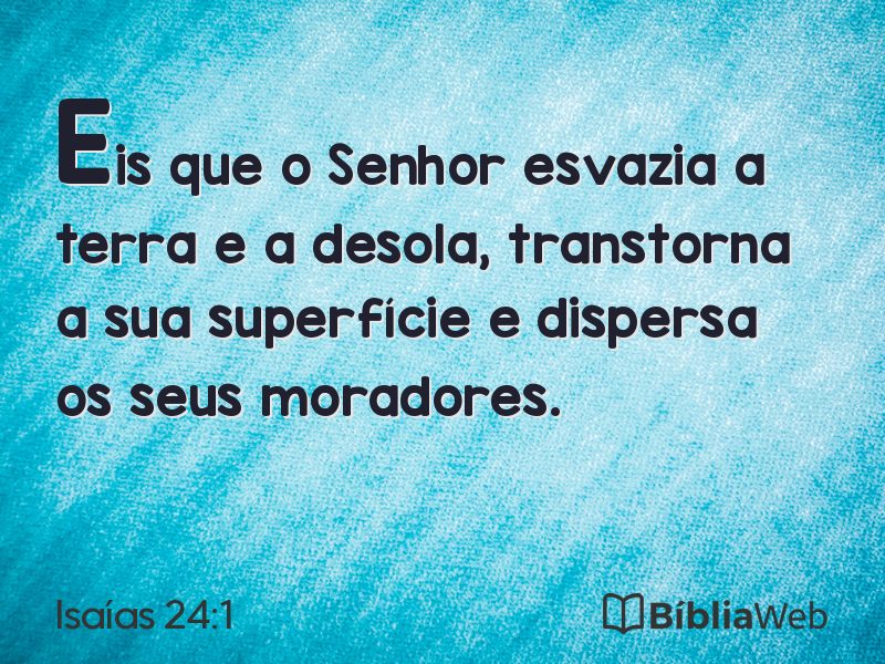 Isaías 24:1 em imagem para compartilhar
