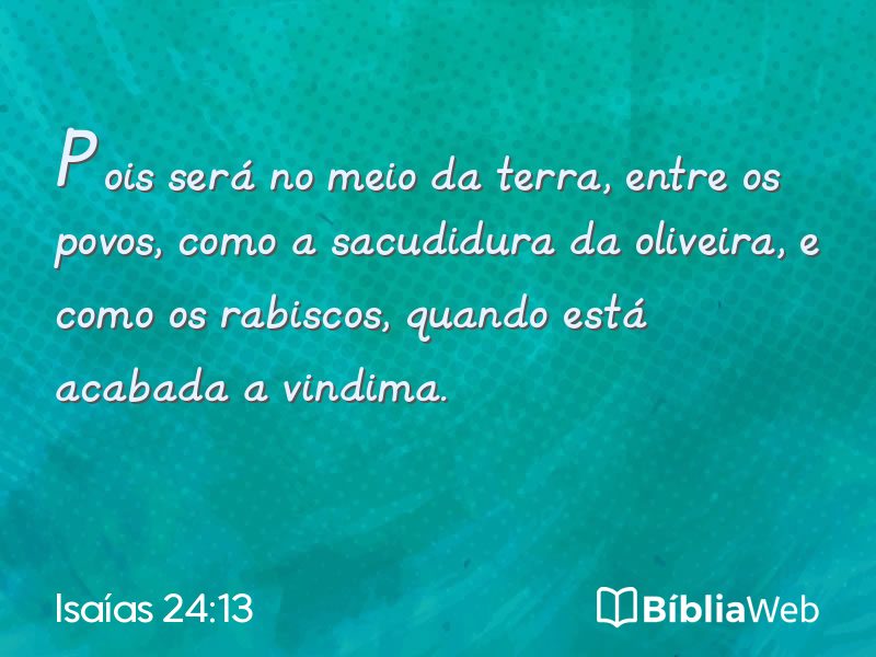 Isaías 24:13 em imagem para compartilhar