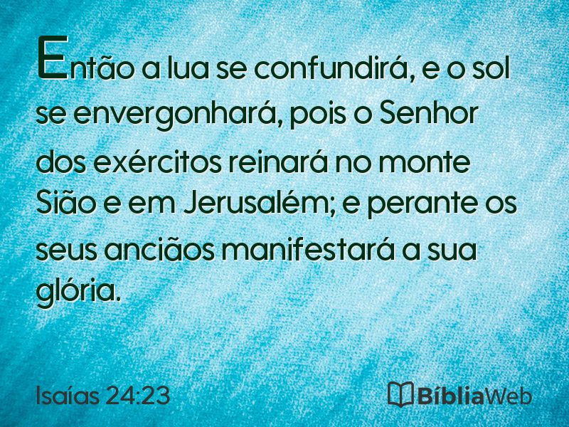 Isaías 24:23 em imagem para compartilhar