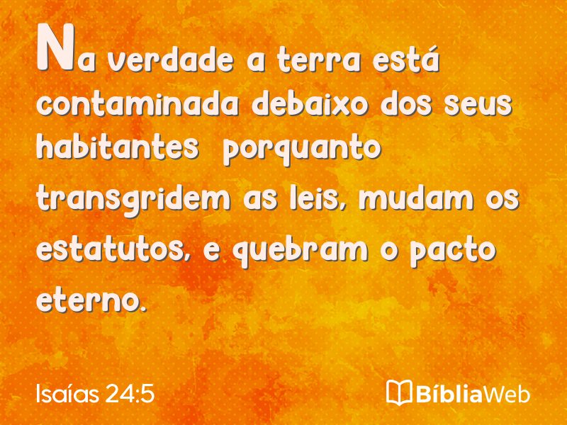 Isaías 24:5 em imagem para compartilhar