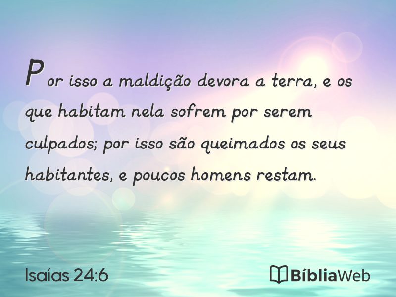 Isaías 24:6 em imagem para compartilhar