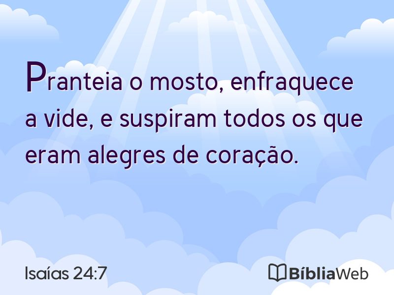 Isaías 24:7 em imagem para compartilhar