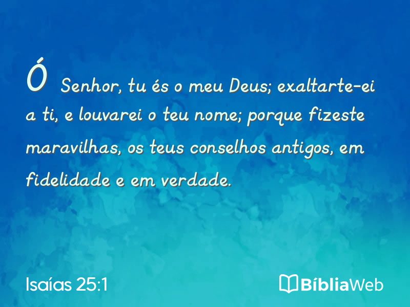 Isaías 25:1 em imagem para compartilhar