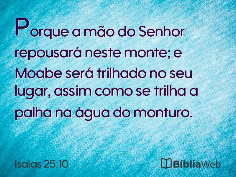 Isaías 25:10 em imagem para compartilhar