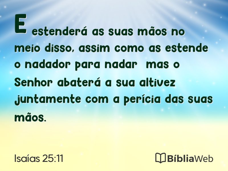 Isaías 25:11 em imagem para compartilhar