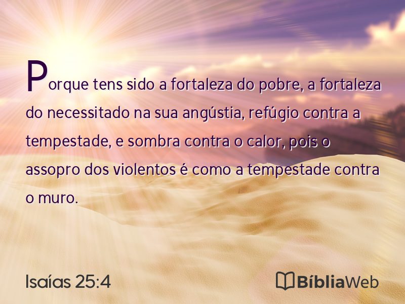 Isaías 25:4 em imagem para compartilhar