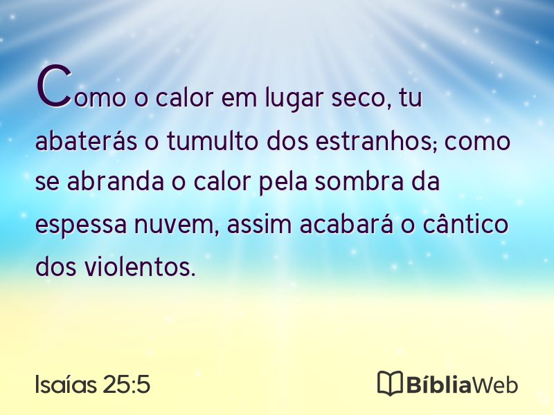 Isaías 25:5 em imagem para compartilhar