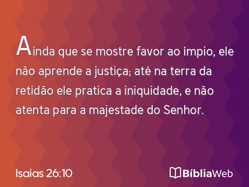 Isaías 26:10 em imagem para compartilhar